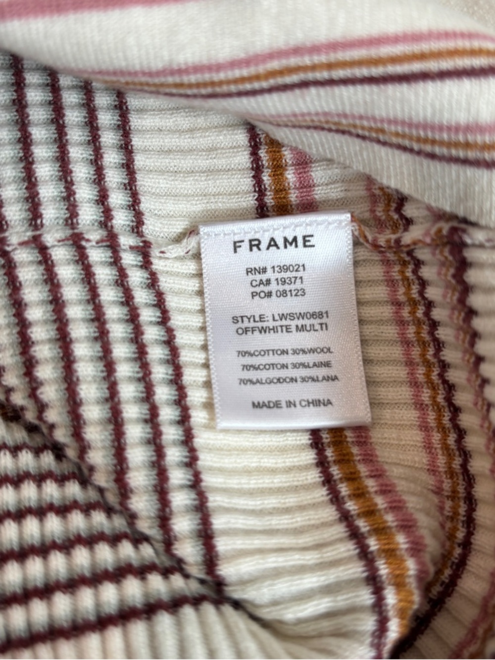 Frame Easy Striped Rib-Knit Sweater - Picture 6 of 6